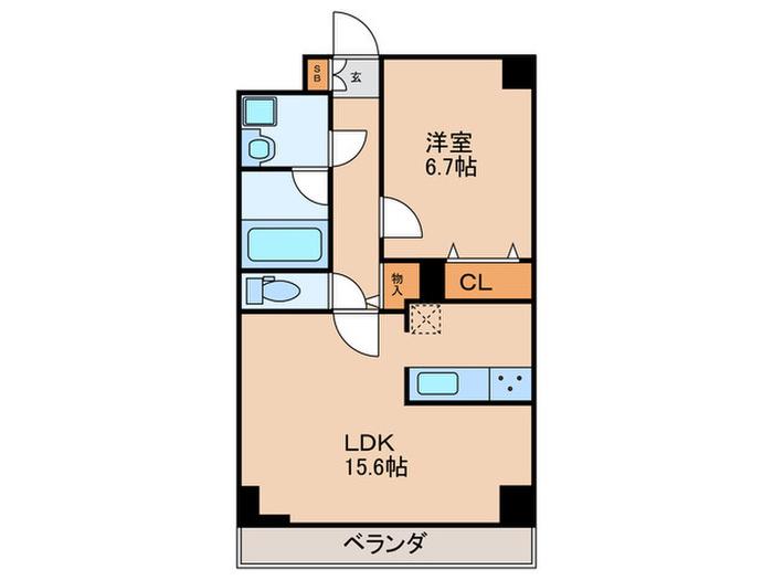 PATRIS小豆沢(1LDK/5階)の間取り写真
