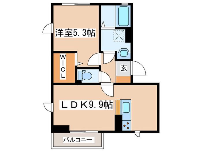 エクセルマルヤマ(1LDK/1階)の間取り写真