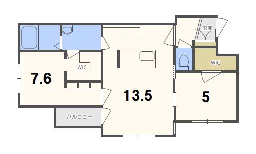 カレラ新さっぽろ(2LDK/3階)の間取り写真