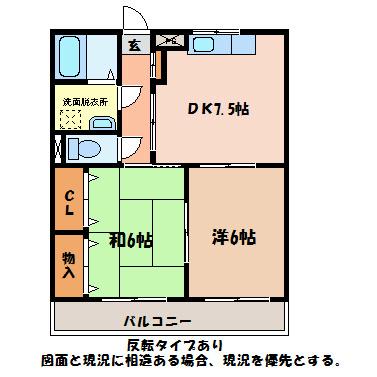 シャルマンハイツマルト(2DK/3階)の間取り写真