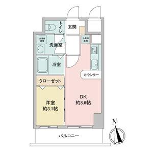 LA DOUCEUR今池(1LDK/5階)の間取り写真