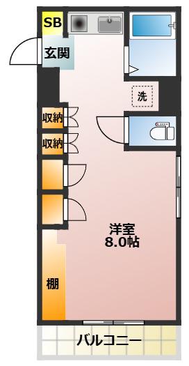 グッドストック目白(ワンルーム/1階)の間取り写真