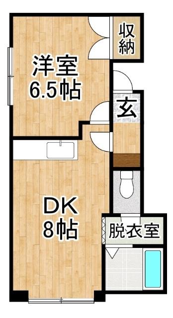 コーポまきのA(1DK/2階)の間取り写真