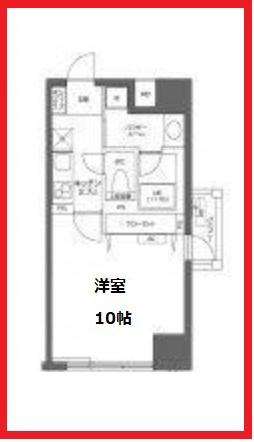 プライムアーバン千住(1K/10階)の間取り写真