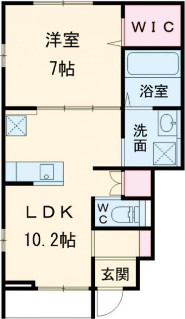 エクニール(1LDK/1階)の間取り写真