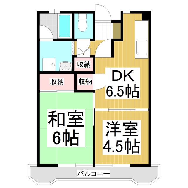 ハイツ柳町(2DK/2階)の間取り写真