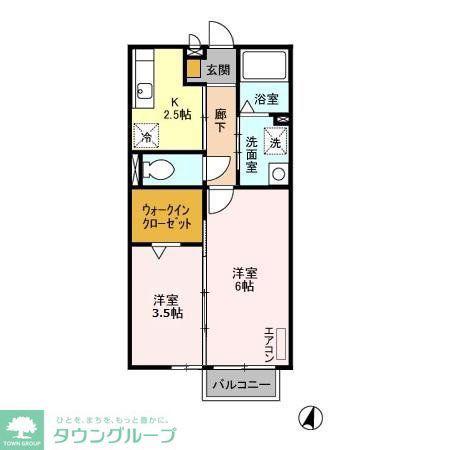 プレジールIII(2K/2階)の間取り写真