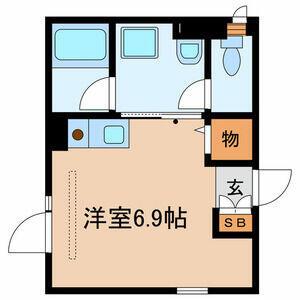 ラディアン大井(ワンルーム/1階)の間取り写真