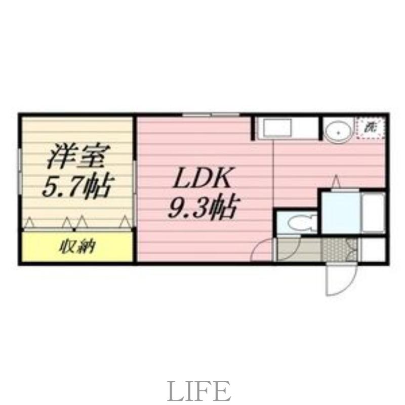 パトラス白石(1LDK/4階)の間取り写真