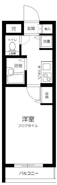 ヴィータローザ新江古田(1K/1階)の間取り写真