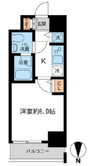 KDXレジデンス大島(1K/2階)の間取り写真