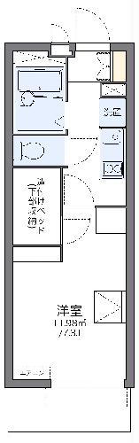 レオパレスブルースカイ(1K/2階)の間取り写真