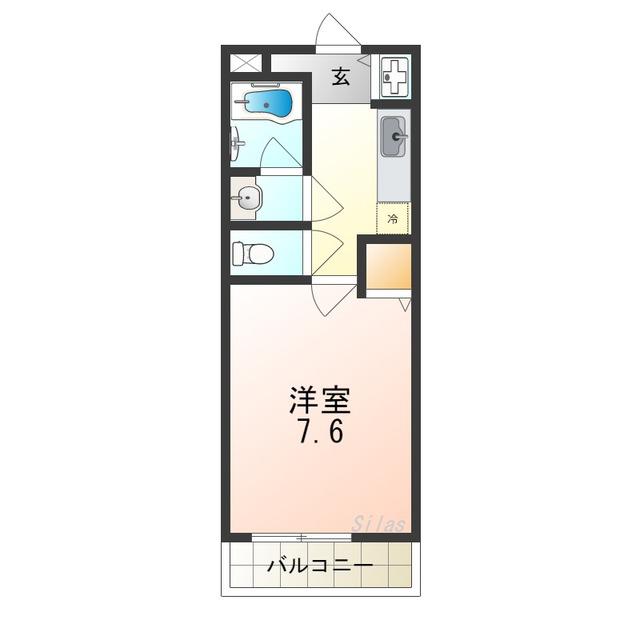 TOMYS COURT北花田(1K/2階)の間取り写真