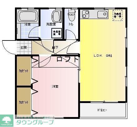 ソニックハイツ(1LDK/2階)の間取り写真