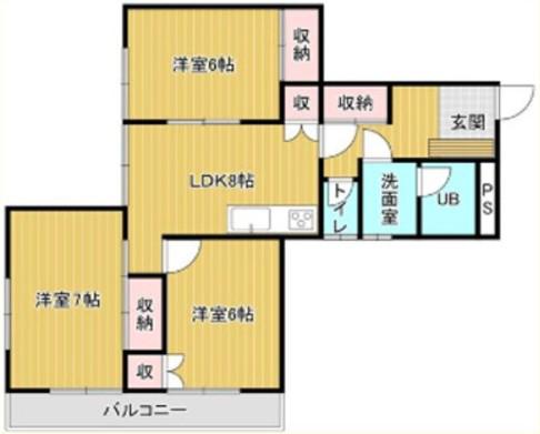 リアライズ春日町(3LDK/2階)の間取り写真