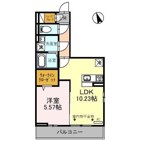 ルピナス(1LDK/3階)の間取り写真