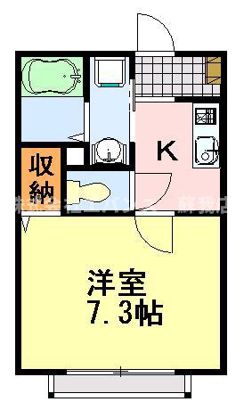 コンフォール蘇我(1K/2階)の間取り写真