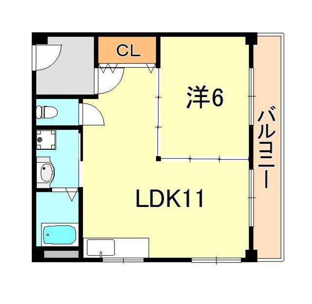 MAHOROBA.BLDG(1LDK/5階)の間取り写真