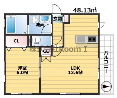メゾンS&H・旭化成ヘーベルメゾンHEBEL HAUS(1LDK/2階)の間取り写真