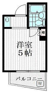 千住大橋センチュリー21(ワンルーム/1階)の間取り写真