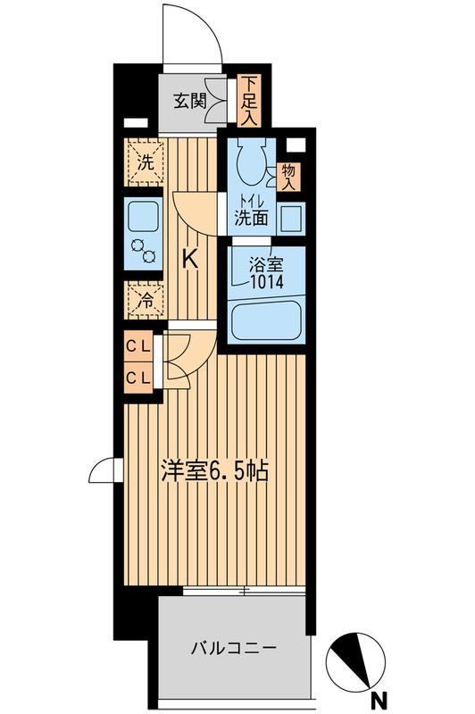 BLESS上池袋(1K/1階)の間取り写真