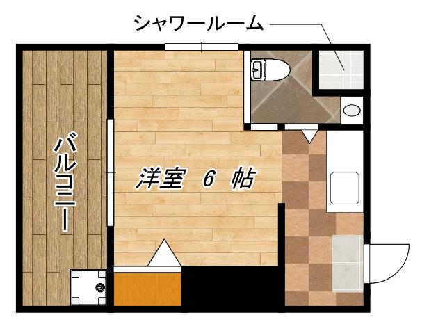 YSBLDVII(ワンルーム/1階)の間取り写真