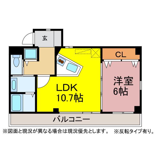 ガーデンコートプチノエル(1LDK/2階)の間取り写真