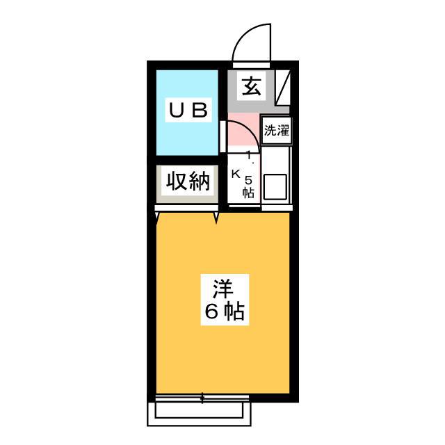 カーサ黒沼(1K/1階)の間取り写真