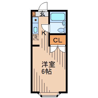 キャトルイケダ(1K/2階)の間取り写真
