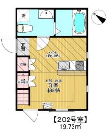 LES PENTES NAGASAKI(ワンルーム/2階)の間取り写真