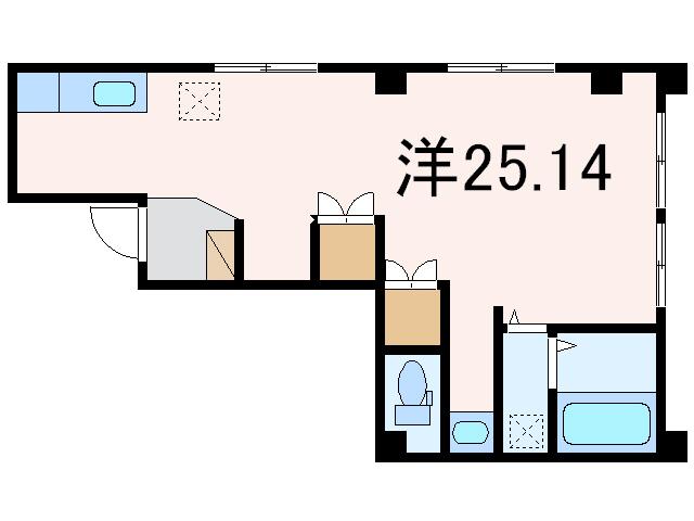 シャングリラ本町(ワンルーム/2階)の間取り写真