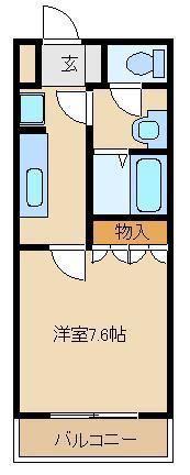 フローリストガーデン(1K/1階)の間取り写真