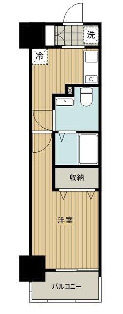 N-STAGE久米川(1K/2階)の間取り写真