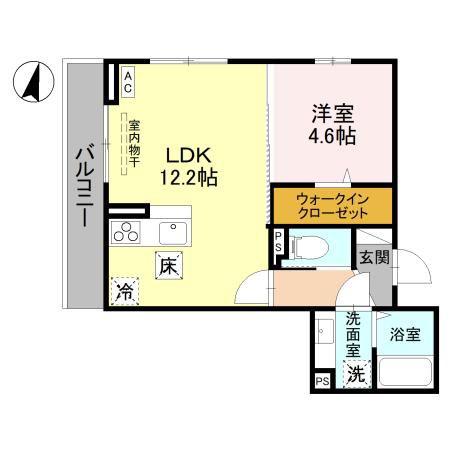 クレスタ(1LDK/1階)の間取り写真