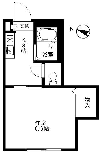 ANNY&EMY(1K/2階)の間取り写真