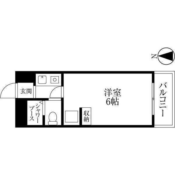アメニティ塚口(1K/1階)の間取り写真