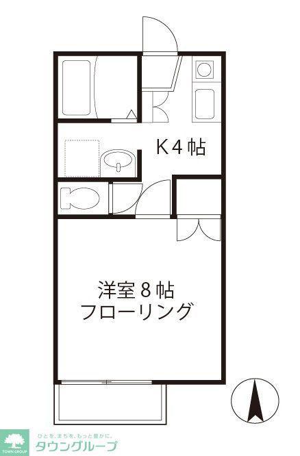 アネックス下高井(1K/1階)の間取り写真