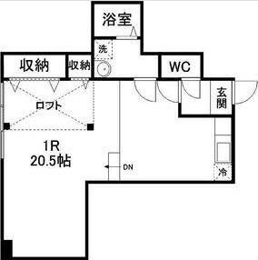 THE CLASS SENDAI イースト GATE(ワンルーム/2階)の間取り写真