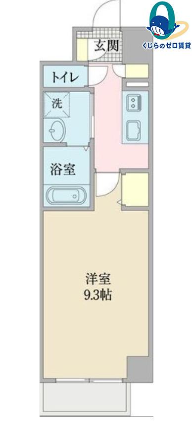 K SMART IMAIKE(1K/8階)の間取り写真