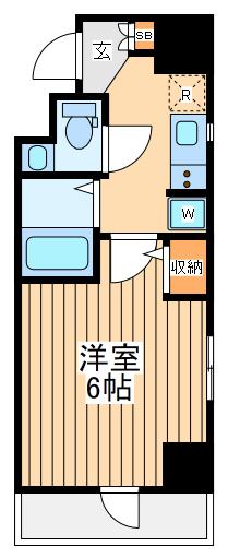 ケーヨコハマ(1K/6階)の間取り写真