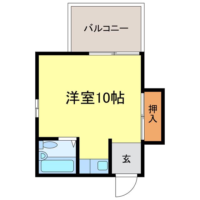 富士ホップワン(ワンルーム/11階)の間取り写真