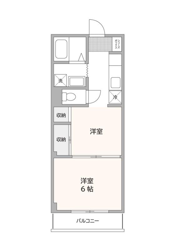 アバンハイツ(2K/3階)の間取り写真