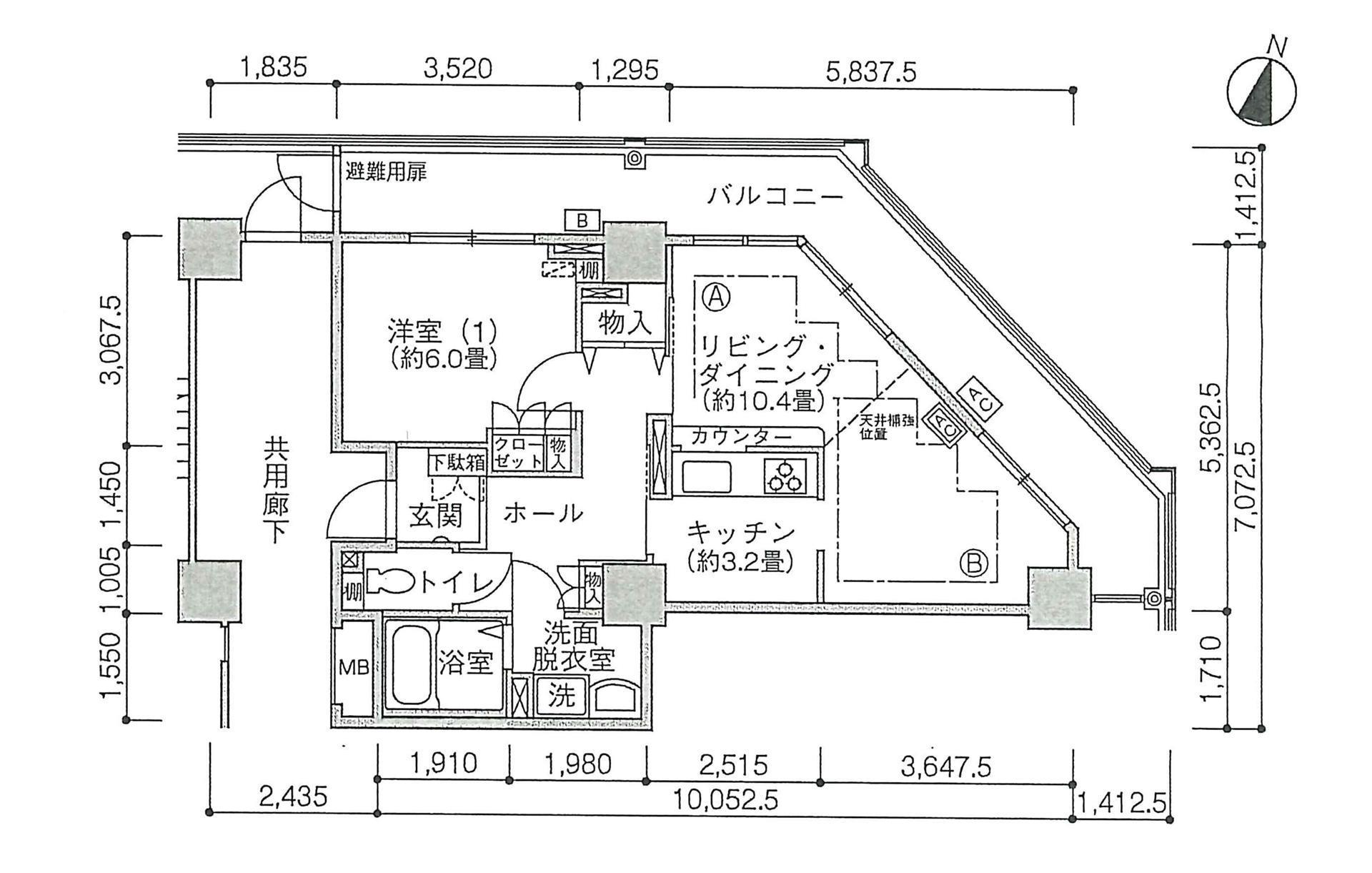 Jタワー西大井イーストタワー(1LDK/18階)の間取り写真