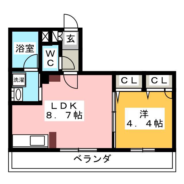 ピリーナ湘南(1LDK/3階)の間取り写真