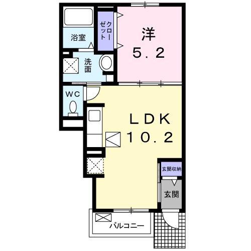 フランメゾン大森(1LDK/1階)の間取り写真