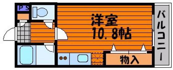 アザレア七日市(ワンルーム/5階)の間取り写真