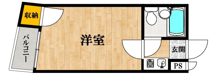 メゾンアリタえびす(1K/2階)の間取り写真