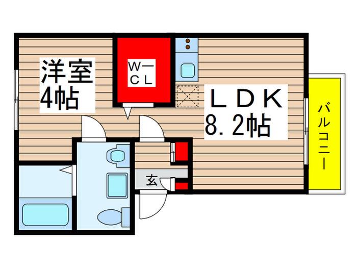 ラ・ティエラ(1LDK/2階)の間取り写真
