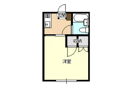 大村ハイツ(1K/2階)の間取り写真