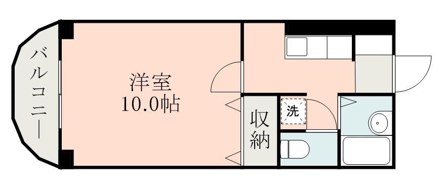ポートアカデミア(1K/4階)の間取り写真